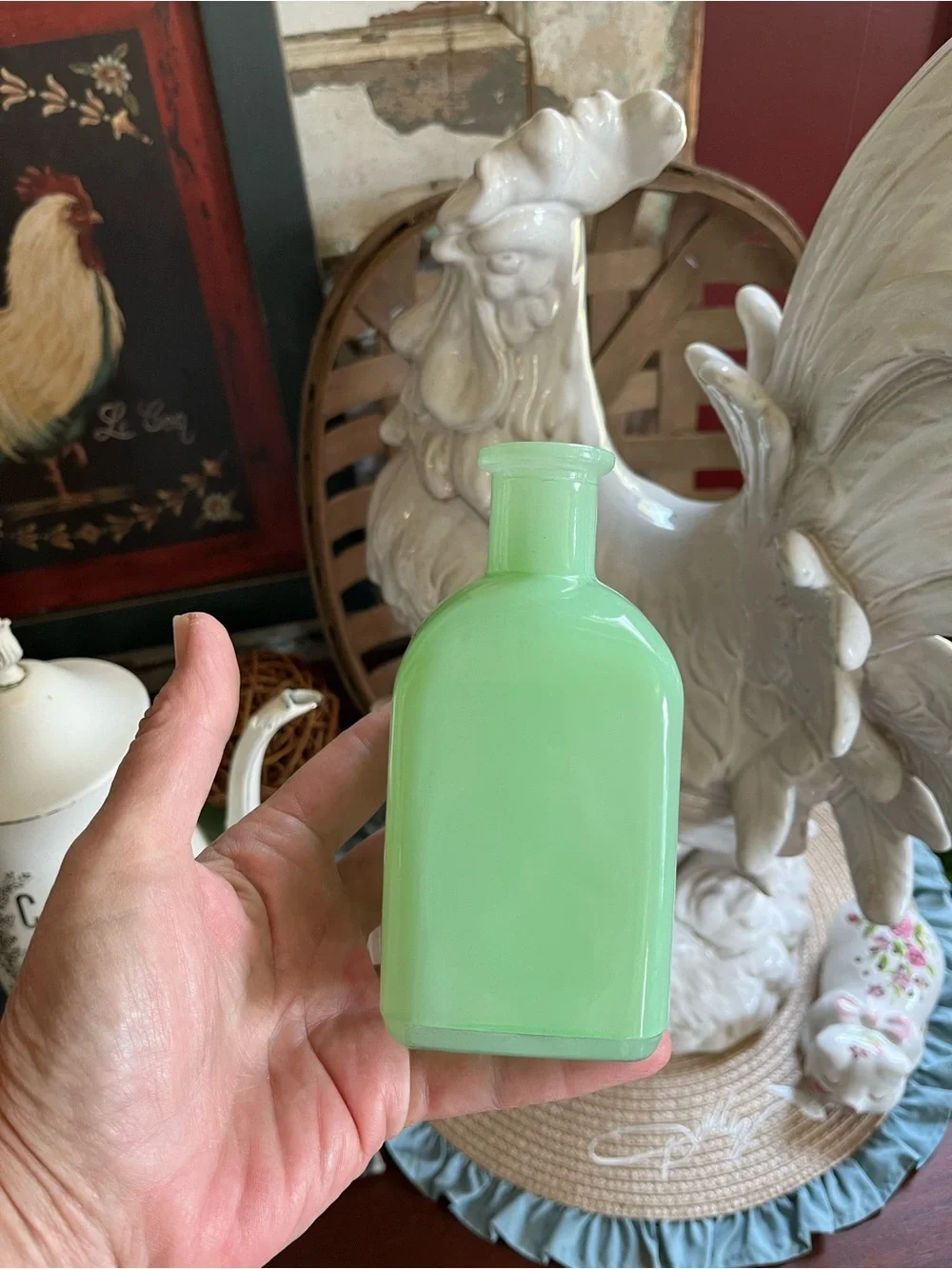 Hearth & Hand with Magnolia Mint Green Milk Glass Vase